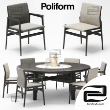 Table and chair Poliform 11