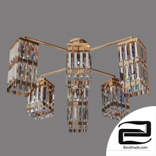 Ceiling crystal chandelier Eurosvet 10100/6 Barra gold