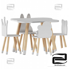 Tables and chairs FUN Wooden Kids