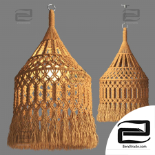 Organic Macrame Pendant Lamp