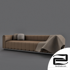 leather sofa 3D Model id 11821