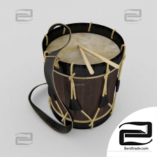 Antique hussar drum