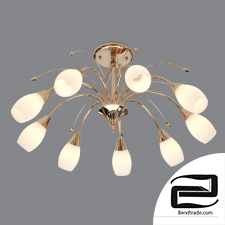  Ceiling chandelier with plafonds Eurosvet 22080/9 gold Ginevra