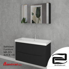 Bathroom Furniture MA ZEN BLACK 100cm