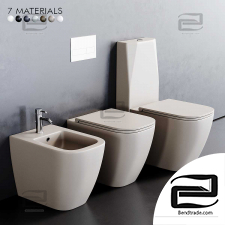 Toilet bowl Esedra by SDR Ceramiche Quadra
