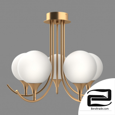 Ceiling lamp with glass shades Eurosvet 70101/5 gold Moon