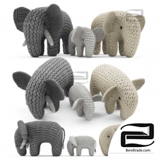 Knitted Elephants Toys
