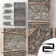 Decorative panel made of brick brick decorative panel