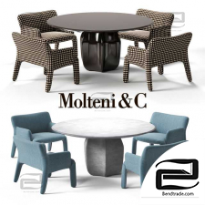 MOLTENI & C Glove-up Table and Chair