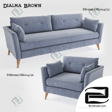 Sofa Sofa Dialma Brown Divano-db004535 Poltrona-db004536