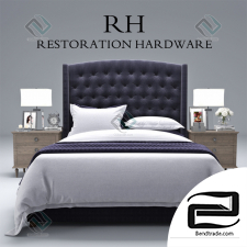 Bed Bed Restoration Hardware Warner Tufted Fabric