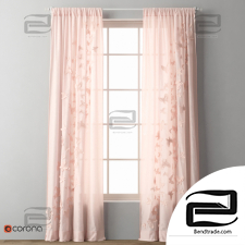Curtains RH FLOATING BUTTERFLY VOILE DRAPERY PANEL