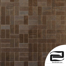 Materials Tile,Ariosto Ribbed Oxide Metal Rusty Tile