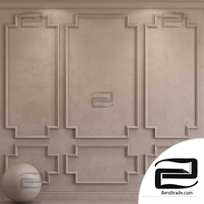 Material Stone Decorative plaster with molding
