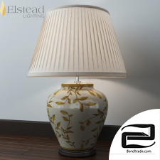 Elstead Lui Leaves Brown Gold Table Lamp
