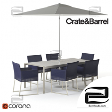 Table and chair CRATE and BARREL