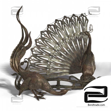Fireplace forged birds