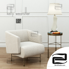 Armchair Armchair KELLY WEARSTLER BIJOUX LOUNGE