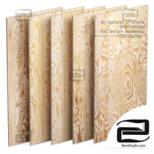 Material wood Set of plywood sheets 02