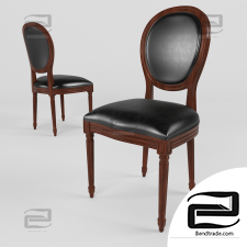 Chair French Round Upholstered