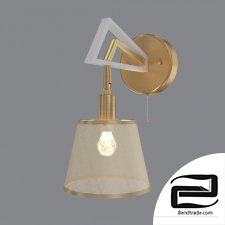 Sconce with lampshade Eurosvet 60082/1 gold bronze Alicante