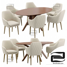 Zoe chairs and Adel table