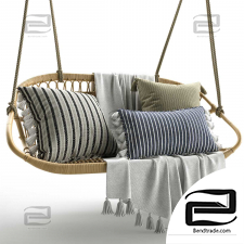 Rattan Serena Hanging Chair & Lily