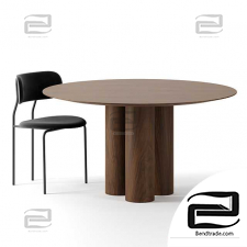 Table and chair Hommage Grande Artillery, Coco Gubi