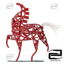 Sculptures Sculptures Red horse