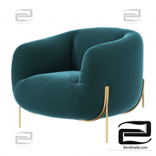 Stylish Italian Geo armchair from Saba Italia in a modern style