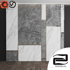 3D marble panel