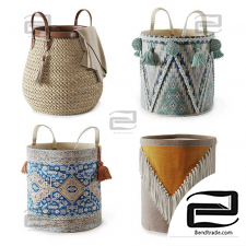 Set of wicker baskets 05