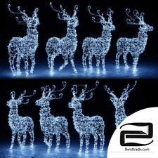 Christmas deer Sculptures