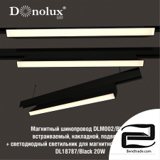DL18787_Black 20W lamp for magnetic busbar