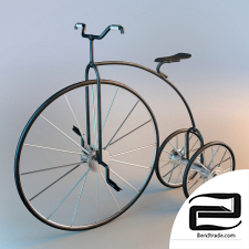 Decorative wrought iron retro bike