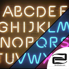 Light modules. Neon Alphabet