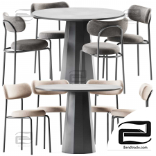 Dix Table and Loop Connubia Chair