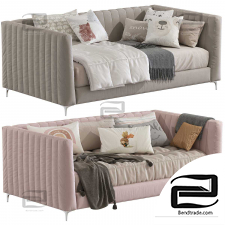 Bed-Sofa Avalon Channel Stitch Upholstered Daybed 