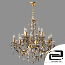 Eurosvet 3449/8+4 Strotskis tinted crystal chandelier