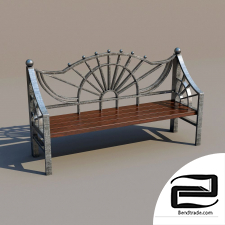 Street bench 3D Model id 14944