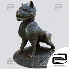 Sculptures Sculptures Dog bronze dec
