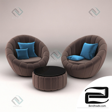 Armchair With Coffee Table