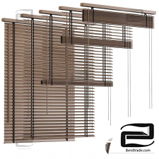 Folding wooden blinds