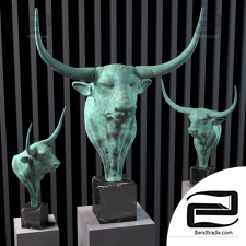 Sculptures Sculptures Bull head 05
