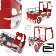 Baby Bed Fire Truck Car Kids Bed