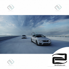BMW BRIDGE Day and Night, 3D scene for car rendering, exterior 