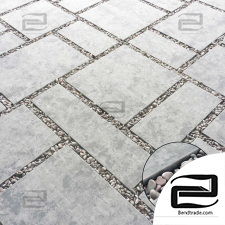 Tile square pebble  low 2 n1