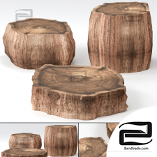 Coffee tables made of stumps Stump coffee tables 02