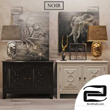 Chest of drawers Chest of drawers NOIR Athos Buffet