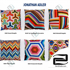 Pillows Jonathan Adler red set